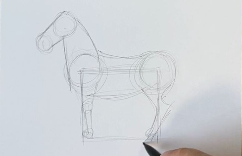 How-To-Draw-Horses  Dessin cheval facile, Comment dessiner un