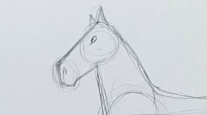 dessiner une tte de cheval